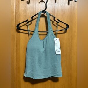 Uniqlo Light Teal Crop Top